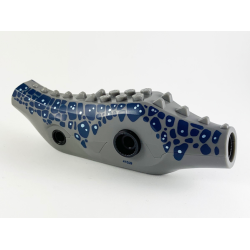 Dinosaur Body Indoraptor / Baryonyx / Therizinosaurus with Dark Bluish Gray and Metallic Light Blue Spots Pattern Dinosaur Body Indoraptor / Baryonyx / Therizinosaurus with Dark Bluish Gray and Metallic Light Blue Spots Pattern