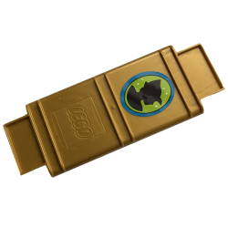 Container, Book Cover Binding, 16 x 6 x 1 (Storybook Adventures) with Dark Brown Peter Pan Silhouette and Dark Azure Oval Border Pattern (Sticker) - 43220 Container, Book Cover Binding, 16 x 6 x 1 (Storybook Adventures) with Dark Brown Peter Pan Silhouette and Dark Azure Oval Border Pattern (Sticker) - 43220