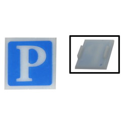 Electric, Light 2 x 2 Clip-On Plate with Parking Pattern