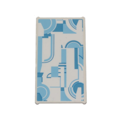 Glass for Window 1 x 4 x 6 with SW Cloud City Light Blue and Blue Curved Stripes and Semicircles Wall Ornament Pattern (Sticker) - Set 75222 Glass for Window 1 x 4 x 6 with SW Cloud City Light Blue and Blue Curved Stripes and Semicircles Wall Ornament Pattern (Sticker) - Set 75222