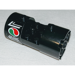 Cylinder 3 x 6 x 2 2/3 Horizontal - Square Connections with Octan Logo and 'Jet Fuel' Pattern Model Left Side (Sticker) - Set 60178 Cylinder 3 x 6 x 2 2/3 Horizontal - Square Connections with Octan Logo and 'Jet Fuel' Pattern Model Left Side (Sticker) - Set 60178