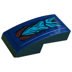 Slope, Curved 2 x 1 x 2/3 with Dark Red and Dark Turquoise Skin Pattern (Sticker) - Set 76145 Slope, Curved 2 x 1 x 2/3 with Dark Red and Dark Turquoise Skin Pattern (Sticker) - Set 76145