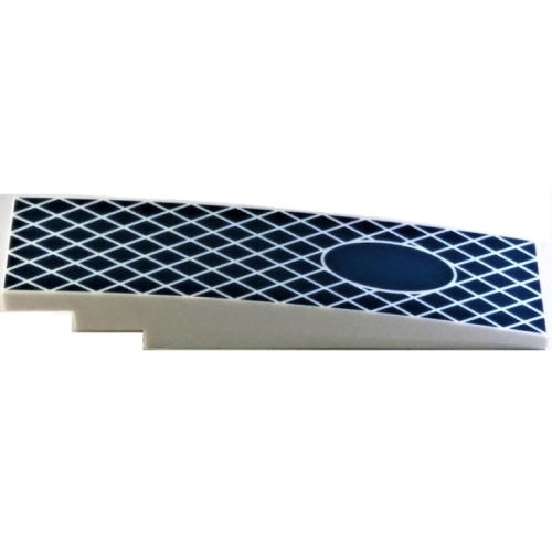 Деталь LEGO 42918pb02 Slope, Curved 8 x 2 with Dark Blue Diamond Mesh and Oval Pattern
