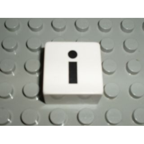 Деталь LEGO 2756pb344 Duplo, Tile 2 x 2 x 1 with Black Lowercase Letter i Pattern
