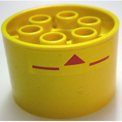 Wheel 20 x 30 Technic with Red Triangle and Lines Pattern (Stickers) - Set 10026