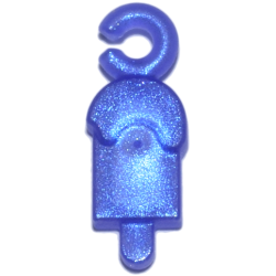 Charm, Ice Pop (Freezer / Lollipop / Lolly / Pole / Popsicle / Stick) - Satin Trans-Light Blue