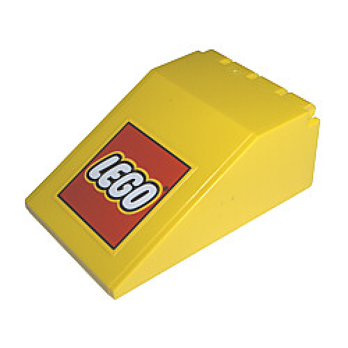 Деталь LEGO 4474pb001 Windscreen 6 x 4 x 2 Canopy with LEGO Logo Pattern (Sticker) - Sets 2148 / 10156