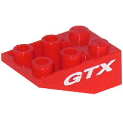 Slope, Inverted 33 3 x 2 with Flat Bottom Pin without Connections between Studs with White GTX Pattern on Both Sides (Stickers) - Set 8210 Slope, Inverted 33 3 x 2 with Flat Bottom Pin without Connections between Studs with White GTX Pattern on Both Sides (Stickers) - Set 8210