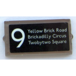 Glass for Window 1 x 2 x 3 with '9', 'Yellow Brick Road', 'Brickadilly Circus' and 'Twobytwo Square' Pattern (Sticker) - Set 10258