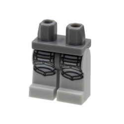 Hips and Light Bluish Gray Legs with Armor Plates Pattern