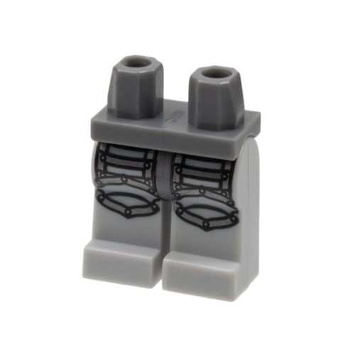 Деталь LEGO 970c86pb05 Hips and Light Bluish Gray Legs with Armor Plates Pattern