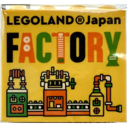 Brick 2 x 4 x 3 with LEGOLAND Japan, Black, Green, Orange, and White 'FACTORY' and Machine Pattern Brick 2 x 4 x 3 with LEGOLAND Japan, Black, Green, Orange, and White 'FACTORY' and Machine Pattern