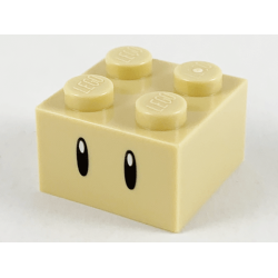 Brick 2 x 2 with Black Oval Eyes with White Pupils Pattern (Super Mario 1-Up Mushroom / Super Mushroom Head) Brick 2 x 2 with Black Oval Eyes with White Pupils Pattern (Super Mario 1-Up Mushroom / Super Mushroom Head)