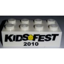 Brick 2 x 4 with KidsFest 2010 Pattern