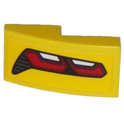 Slope, Curved 2 x 1 x 2/3 with Corvette Taillight Pattern Model Left Side (Sticker) - Set 75870 Slope, Curved 2 x 1 x 2/3 with Corvette Taillight Pattern Model Left Side (Sticker) - Set 75870