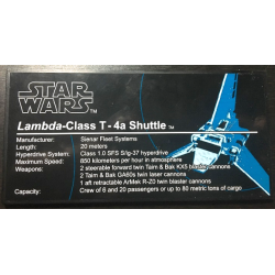 Tile 8 x 16 with Bottom Tubes, Textured Surface with Star Wars Lambda-Class T-4a Shuttle Pattern (Sticker) - Set 10212