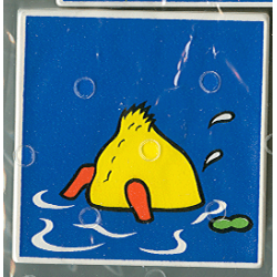 Duplo, Tile 2 x 2 x 1 with Duck Mosaic Picture 08 Pattern