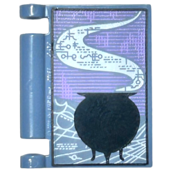 Minifigure, Utensil Book Cover with Black Smoking Cauldron Pattern Minifigure, Utensil Book Cover with Black Smoking Cauldron Pattern