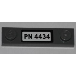 Plate, Modified 1 x 4 with 2 Studs without Groove with 'PN 4434' Pattern (Sticker) - Set 4434 Plate, Modified 1 x 4 with 2 Studs without Groove with 'PN 4434' Pattern (Sticker) - Set 4434