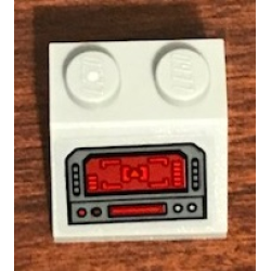 Slope 45 2 x 2 with SW Resistance Bomber Control Panel with Red Screen Pattern (Sticker) - Set 75188