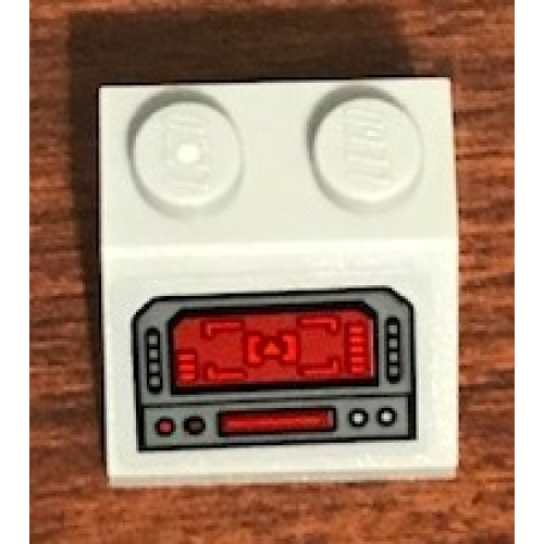 Деталь LEGO 3039pb126 Slope 45 2 x 2 with SW Resistance Bomber Control Panel with Red Screen Pattern (Sticker) - Set 75188