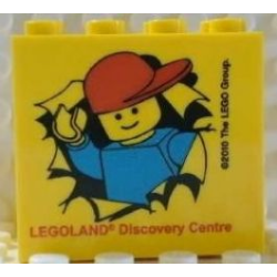 Brick 2 x 4 x 3 with Legoland Discovery Centre 2010 Minifigure Breaking through Wall Pattern