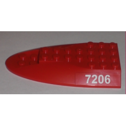 Aircraft Fuselage Aft Section Curved Top 6 x 10 with '7206' Pattern on Both Sides (Stickers) - Set 7206