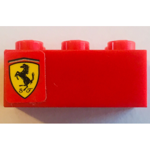 Деталь LEGO 3002pb41L Brick 2 x 3 with Ferrari Logo Pattern Model Left Side (Sticker) - Set 8671