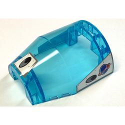 Windscreen 7 x 6 x 2 2/3 Canopy with Blue and Red Classic Space Logo, Black and Light Bluish Gray Air Intake Vents Pattern on Both Sides (Stickers) - Sets 60349 / 60350 Windscreen 7 x 6 x 2 2/3 Canopy with Blue and Red Classic Space Logo, Black and Light Bluish Gray Air Intake Vents Pattern on Both Sides (Stickers) - Sets 60349 / 60350