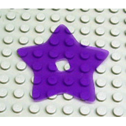 Clikits, Icon Accent Rubber Star 6 x 6 (Undetermined Type) - Trans-Purple