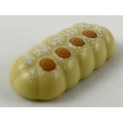 Bread Loaf Knotted with White Speckles and Nougat and Medium Nougat Spirals Pattern