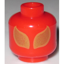 Minifigure, Head Alien with Large Gold Eyes Pattern (Iron Spider)