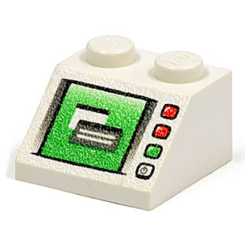 Деталь LEGO 3039pb042 Slope 45 2 x 2 with Windows in Computer Screen Pattern