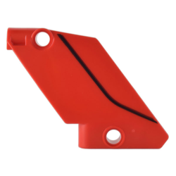 Technic, Panel Curved #61 5 x 7 Tapered Left with Black Curved Line Car Highlight Cover Pattern