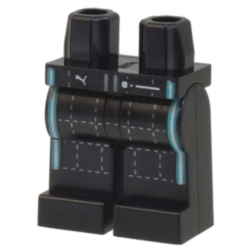 Hips and Legs with Racing Suit, Silver Stitching, Dark Turquoise Stripes Pattern Hips and Legs with Racing Suit, Silver Stitching, Dark Turquoise Stripes Pattern