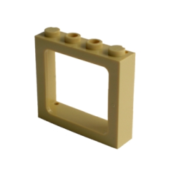 Window 1 x 4 x 3 Train - 2 Hollow Studs and 2 Solid Studs - Tan Window 1 x 4 x 3 Train - 2 Hollow Studs and 2 Solid Studs - Tan