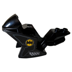 Motorcycle Fairing, Racing (Sport) Bike with Yellow Batman Logo, Metal Plates and Vents Pattern on Both Sides (Stickers) - Set 76160 Motorcycle Fairing, Racing (Sport) Bike with Yellow Batman Logo, Metal Plates and Vents Pattern on Both Sides (Stickers) - Set 76160