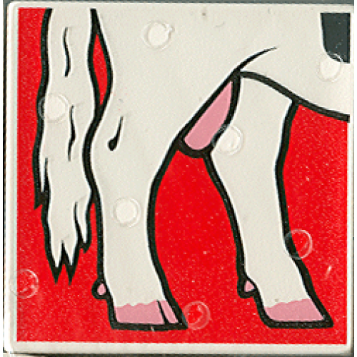 Деталь LEGO 2756pb058 Duplo, Tile 2 x 2 x 1 with Cow Mosaic Picture 04 Pattern