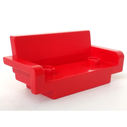 Duplo, Furniture Couch / Sofa 2 x 6 - Red Duplo, Furniture Couch / Sofa 2 x 6 - Red