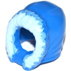Minifigure, Headgear Hood Fur-lined, Short, Narrow Facial Opening with Bright Light Blue Fur Edge Pattern Minifigure, Headgear Hood Fur-lined, Short, Narrow Facial Opening with Bright Light Blue Fur Edge Pattern