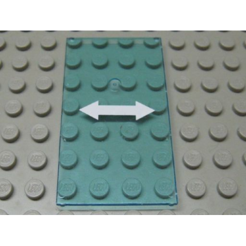 Деталь LEGO 57895pb014 Glass for Window 1 x 4 x 6 with White Arrow Double Pattern (Sticker) - Set 7945