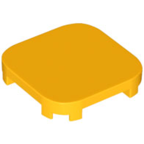 Деталь LEGO 68869 Tile, Modified 4 x 4 with Rounded Corners and 4 Feet - Bright Light Orange