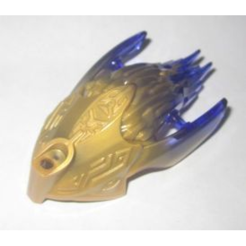 Деталь LEGO 24162pb03 Bionicle Creature Head / Mask with Marbled Trans-Purple Pattern