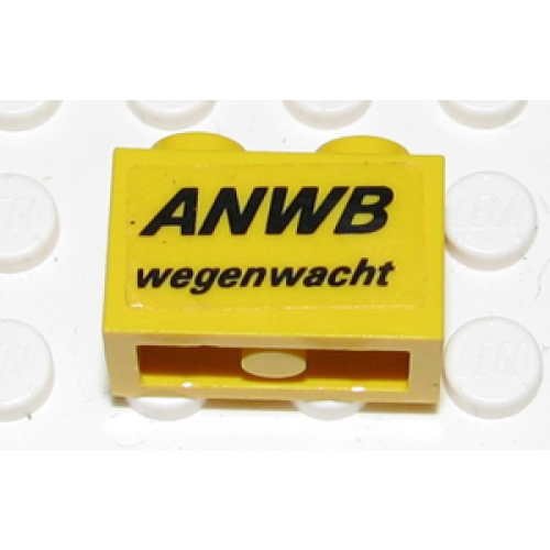 Деталь LEGO 3004pb081 Brick 1 x 2 with 'ANWB wegenwacht' Pattern (Sticker) - Set 2140