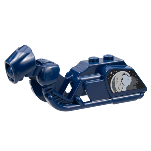 Деталь LEGO 80685pb01 Motorcycle Fairing, Stuntz Touring Bike with Howling Wolf, Moon, and Stars Pattern