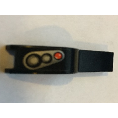 Деталь LEGO 50947pb029R Vehicle, Mudguard 1 x 4 1/2 with Headlights Pattern Model Right Side (Sticker) - Set 8132