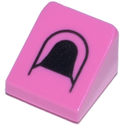 Slope 30 1 x 1 x 2/3 with Black Curved Headrest Hole Pattern