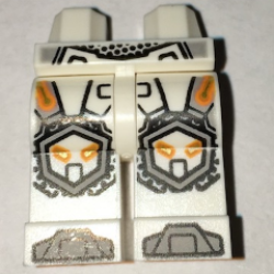 Hips and Legs with Orange and Gold Circuitry, Light Bluish Gray Armor, Hexagonal Knee Pads, and Boots Pattern Hips and Legs with Orange and Gold Circuitry, Light Bluish Gray Armor, Hexagonal Knee Pads, and Boots Pattern