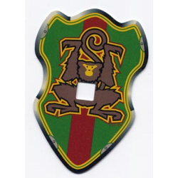 Plastic Shield (Undetermined Type) for Large Figures with Knights Kingdom Rascus Monkey Pattern