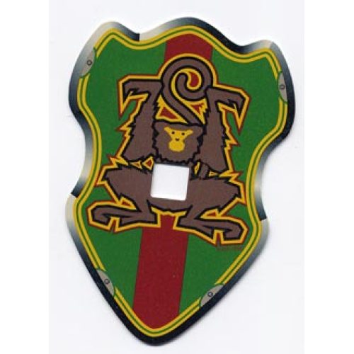 Деталь LEGO 48079 Plastic Shield (Undetermined Type) for Large Figures with Knights Kingdom Rascus Monkey Pattern